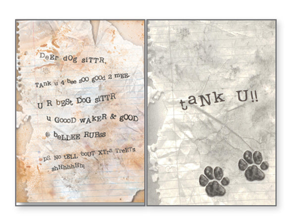Pet Sitter Thank You Card - Dog Sitter Letter...