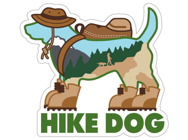 3" Sticker - Hike Dog