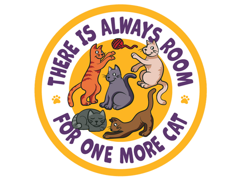 3" Sticker - There is Always Room.... Cat