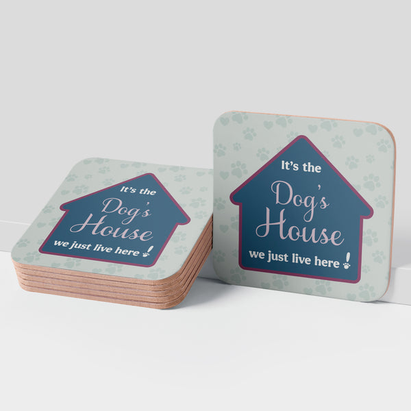 Cork Coasters - It's the dog's house...