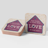 Cork Coasters - This home is filled with love...