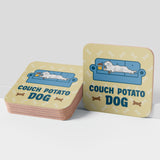 Cork Coasters - Couch Potato Dog