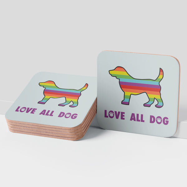 Cork Coasters - Love All Dog