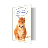 Cat Birthday Card - Does this collar make me look...