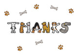 Dog Thank You Card - Thank You - Dog Figures
