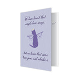 Cat Sympathy Card -We have heard that angels.... Cat
