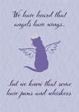 Cat Sympathy Card -We have heard that angels.... Cat