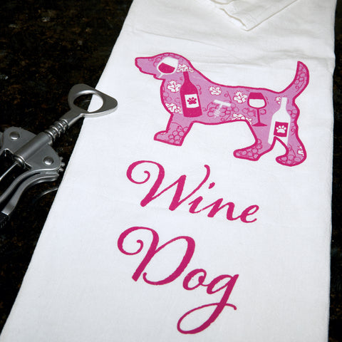 Kitchen Towel - Wine Dog