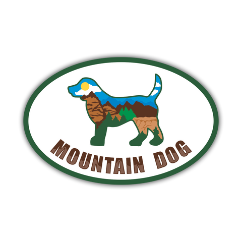 Oval Car Magnet - Mountain Dog