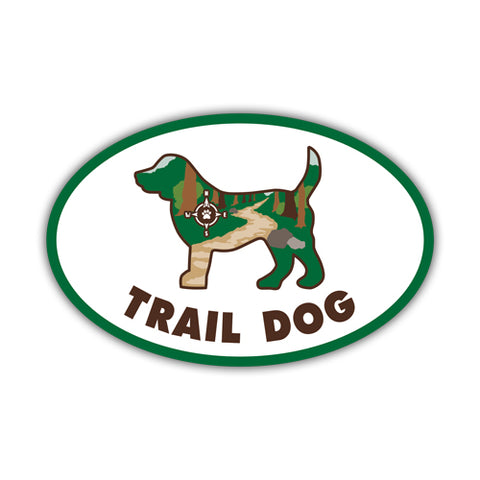 Oval Car Magnet - Trail Dog