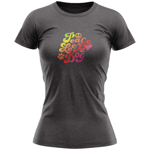 Ladies T-Shirt - Peace Love Dog