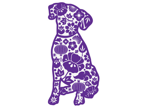 3" Sticker - Paisley Dog