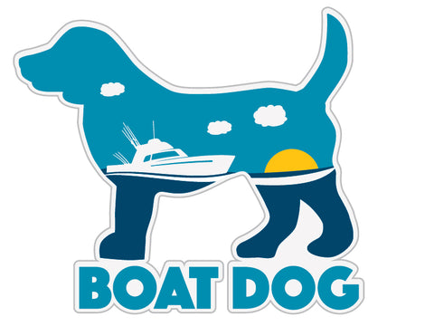 3" Sticker - Boat Dog
