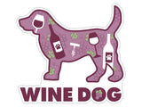 Wine Dog 3" Decal