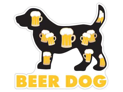 3" Sticker - Beer Dog