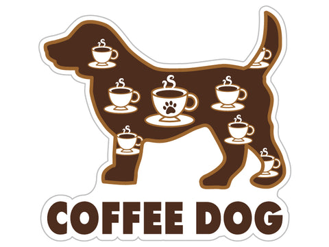 3" Sticker - Coffee Dog