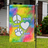 Garden Flag - Peace Love Dog