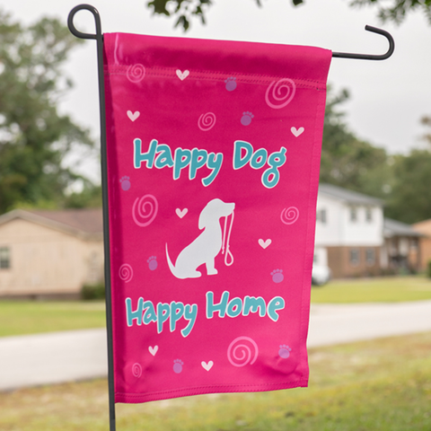Garden Flag - Happy Dog Happy Home