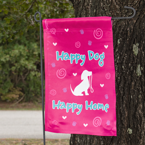 Garden Flag - Happy Dog Happy Home