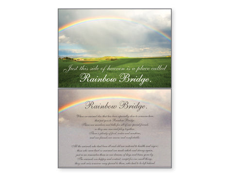 Pet Sympathy Card - RainBow Bridge
